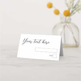 Minimalistiskt modernt enkelt Bröllop-monteringsko Placeringskort