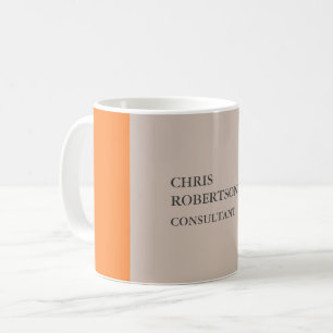 Minimalistiskt modernt enkelt namn kaffemugg