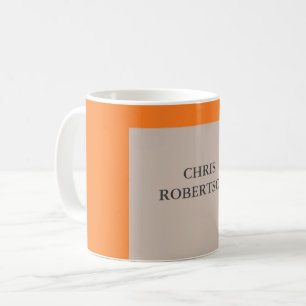 Minimalistiskt modernt enkelt namn kaffemugg