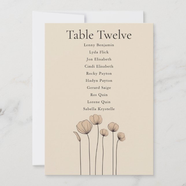 Minimalistiskt, modernt flödesschema inbjudningar (Framsida)