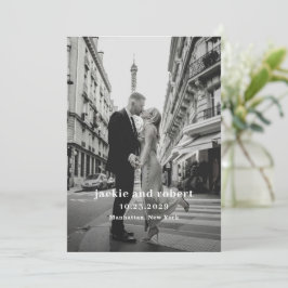 Minimalistiskt Modernt Foto Bröllopsprogram Program