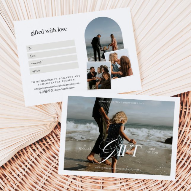 Minimalistiskt modernt fotografipresentkort (Skapare uppladdad)