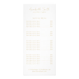 Minimalistiskt modernt Guld med enkel Elegant Reklamkort
