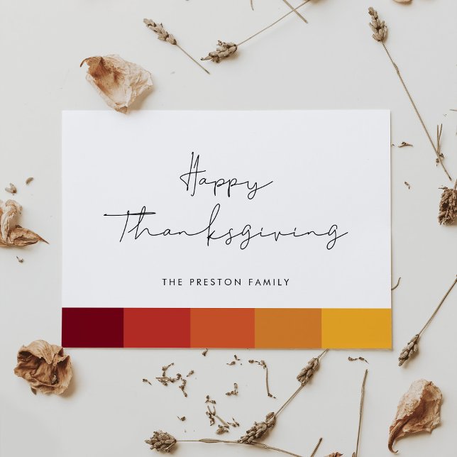 Minimalistiskt modernt Happy thanksgiving Julkort (Skapare uppladdad)