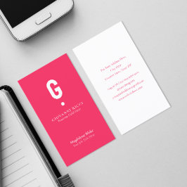 Minimalistiskt modernt initiativ för Speciell Rosa Visitkort