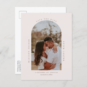 Minimalistiskt modernt ljusbåge Spara datum Vykort