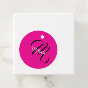 Minimalistiskt modernt monogram initialt namn shoc gåvor etiketter
