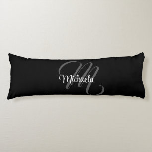 Minimalistiskt modernt monogram, inledande namn kroppskudde