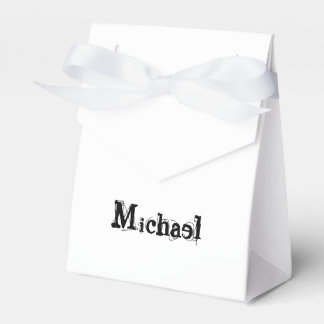 Minimalistiskt modernt monogram namn svart grått presentaskar