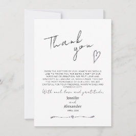 Minimalistiskt, modernt, platta tack-kort för Bröl Tack Kort