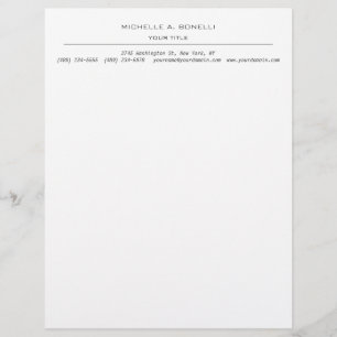 Minimalistiskt modernt Professionell enkelt Brevhuvud