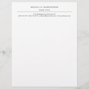 Minimalistiskt modernt Professionell enkelt Brevhuvud