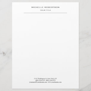 Minimalistiskt modernt Professionell enkelt Brevhuvud