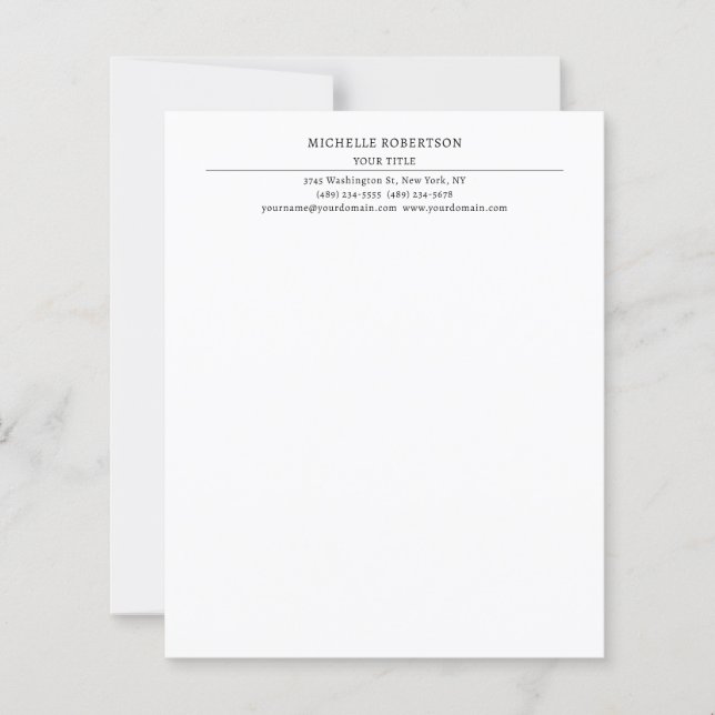 Minimalistiskt modernt professionellt kreativt pap (Framsida)