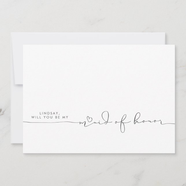 Minimalistiskt modernt redigerbart Färg Maid of ho (Framsida)