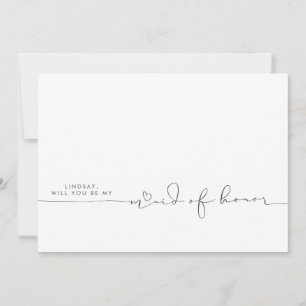Minimalistiskt modernt redigerbart Färg Maid of ho
