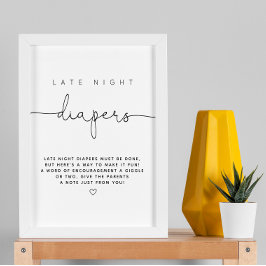 Minimalistiskt, modernt, sent nattlejt spel poster