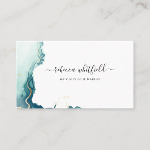 Minimalistiskt modernt skript marble Agate Mönster Visitkort