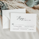 Minimalistiskt modernt skriptmålsalternativ Bröllo OSA Kort<br><div class="desc">Det här anpassadet OSA kort är designat att samordna med vår Modern Calligraphy bröllop-samling och har ett modernt calligraphy-skriptteckensnitt parat med ett klassserif & sans-teckensnitt i svart och är perfekt för vilken säsong som helst. Matchande objekt är tillgängliga.</div>