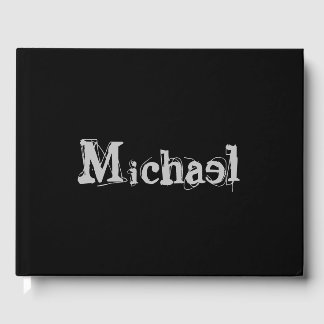 Minimalistiskt, modernt, svart namn-vitt gästböcker