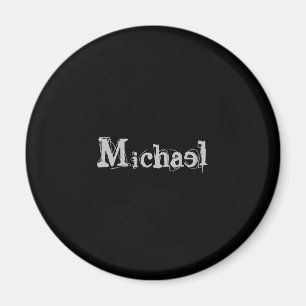 Minimalistiskt, modernt, svart namn-vitt magnet