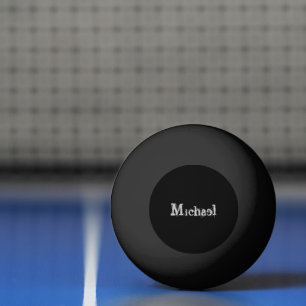 Minimalistiskt, modernt, svart namn-vitt pingisboll