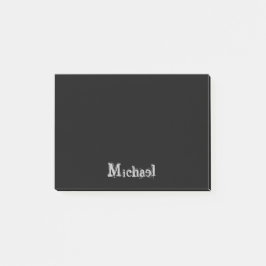 Minimalistiskt, modernt, svart namn-vitt post-it block