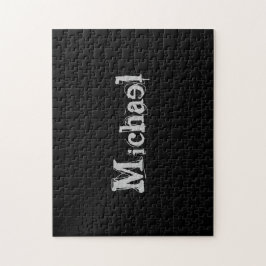 Minimalistiskt, modernt, svart namn-vitt pussel