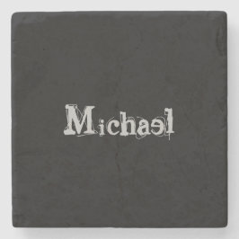 Minimalistiskt, modernt, svart namn-vitt stenunderlägg