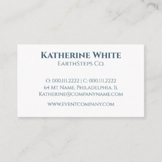 Minimalistiskt modernt tänkande som döljer blåvit visitkort