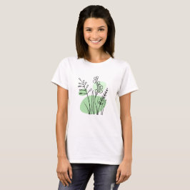 Minimalistiskt modernt Trendig botaniskt T Shirt