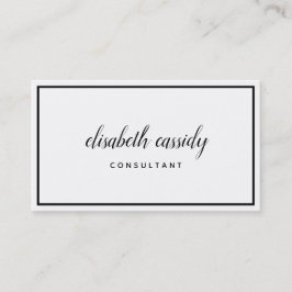 Minimalistiskt modernt tvåsidigt Affärskort Visitkort