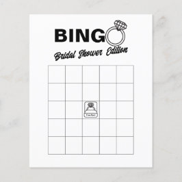 Minimalistiskt Möhippa-Bingo-spel Flygblad