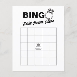 Minimalistiskt Möhippa-Bingo-spel Flygblad