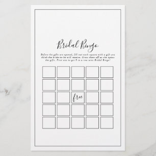 Minimalistiskt Möhippa-Bingo-spel Flygblad