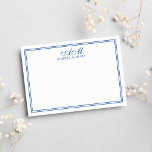 Minimalistiskt monogram 2 Gräns marinblått Anteckningskort<br><div class="desc">Minimalistisk perfekt av Monogram 2-Gräns-blått kort för chef,  konsulter,  professioneller eller affärsmän.</div>