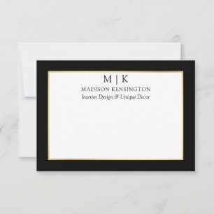 Minimalistiskt Monogram eller Lägg till Logotyp Bu Anteckningskort