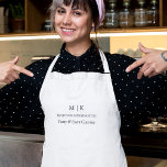Minimalistiskt monogram eller Lägg till Logotyp Bu Långt Förkläde<br><div class="desc">Modern minimalistisk Pocket Apron. Svartvit eller välj anpassningsbarna färg. Perfekt för småföretag,  företagsmärken,  egenföretagare,  skönhetssalonger,  spas,  hårstilister,  makeup artists,  caters,  bagerier,  kaffekaféer,  restauranger m.m. Enkel att anpassa med ditt monogram initialer,  ditt företag namn och din information,  jobbtitel,  din slogan eller till och med din logotyp eller ditt eget varumärke.</div>