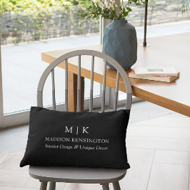 Minimalistiskt Monogram eller Lägg till Logotyp Bu Lumbarkudde