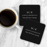 Minimalistiskt Monogram eller Lägg till Logotyp Bu Underlägg Papper Kvadrat<br><div class="desc">Modern minimalistisk Papper Underlägg. Svartvit eller välj anpassningsbarna färg. Perfekt för småföretag,  företagsmärken,  cateringföretag,  kaffekaféer i bagerier,  restauranger med mera. Enkel att anpassa med ditt monogram initialer,  ditt företag namn och din information,  jobbtitel,  din slogan eller till och med din logotyp eller ditt eget varumärke.</div>