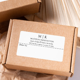 Minimalistiskt monogram eller lägg till Logotyp - Fraktsedel