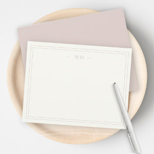 Minimalistiskt monogram för Elfenbenskusten och Ro Anteckningskort