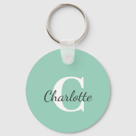 Minimalistiskt Monogram för personlig Namn Anpassn Nyckelring