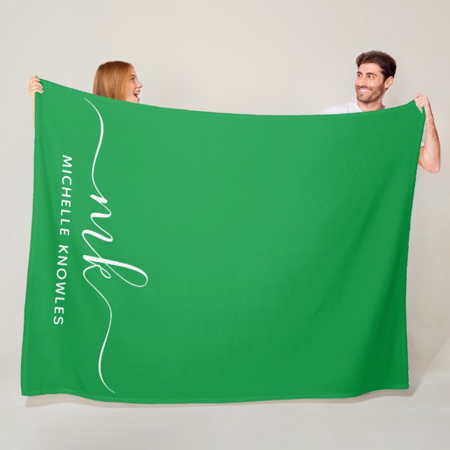 Minimalistiskt Monogram för snyggt Elegant och Nam Fleecefilt (På plats)