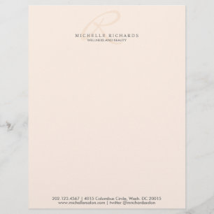 Minimalistiskt monogram för viskper Rosa-Elegant Brevhuvud