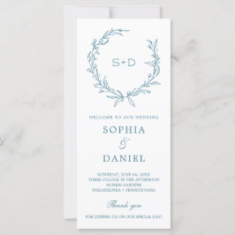 Minimalistiskt monogram - formellt Bröllopsprogram