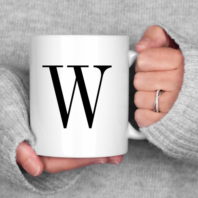 Minimalistiskt monogram kaffemugg (Skapare uppladdad)