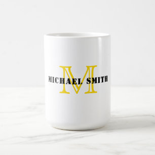 Minimalistiskt monogram kaffemugg