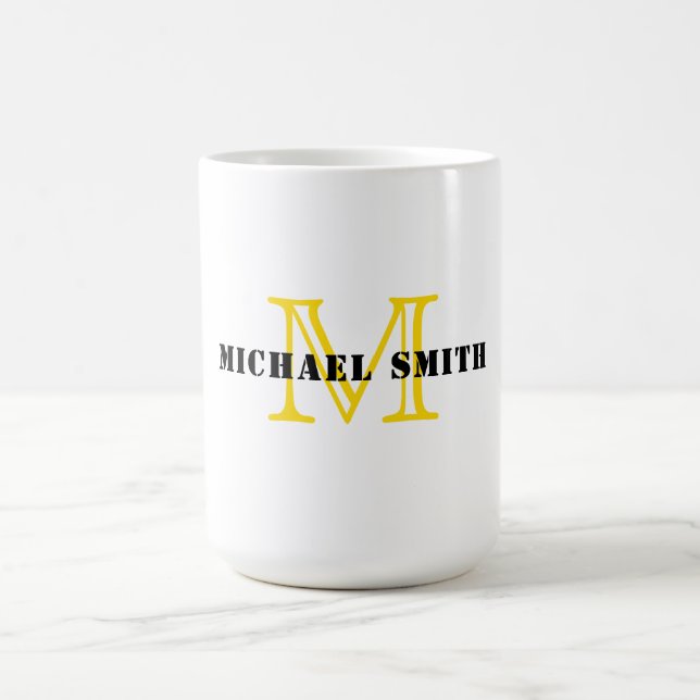Minimalistiskt monogram kaffemugg (Center)