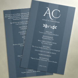 Minimalistiskt monogram med stripe Indigo Blue Brö Program